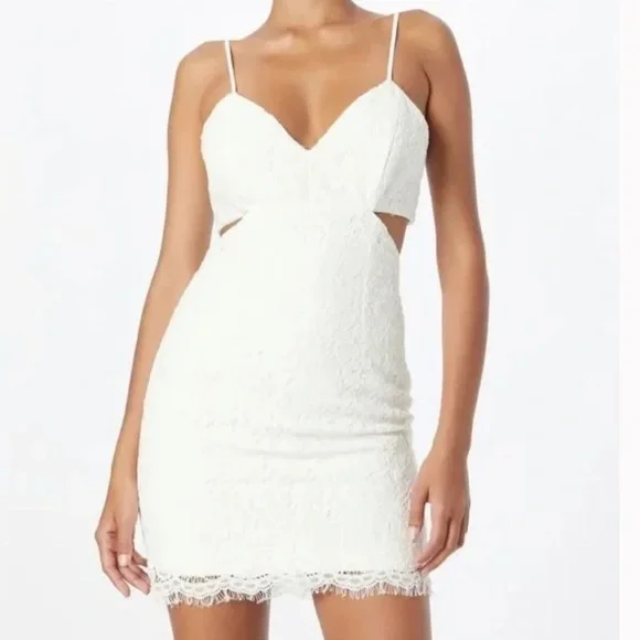 chrissie mini dress in ivory more to come Ella fitted mini dress ivory main image 0